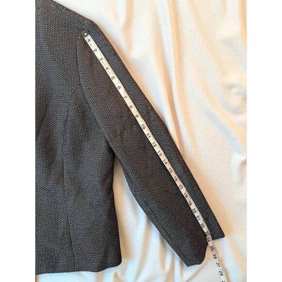 Women's Evan Picone Black Label Black/White Tweed Open Front Jacket - Picture 13 of 16